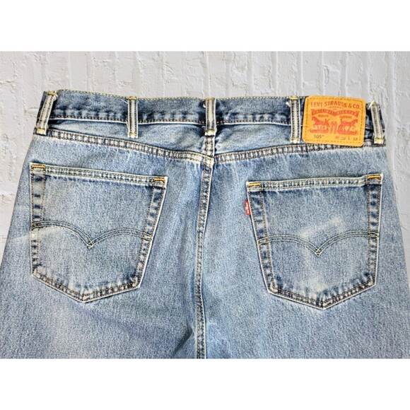 Mens Levis 505 Regular Fit Straight Leg Jeans Mens 38x32 Western Farm - Picture 7 of 10